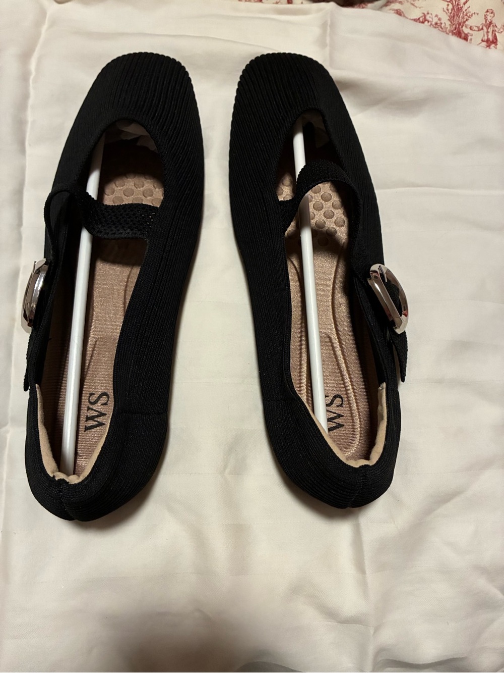 WS Women’s Mary Jane Shoes in Black Sz @0